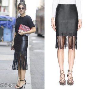 Elizabeth and James Fringe Jaxson Leather Skirt